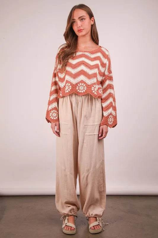 VERY J Wide Leg Gauze Solid Pants - UnLaced Boutique
