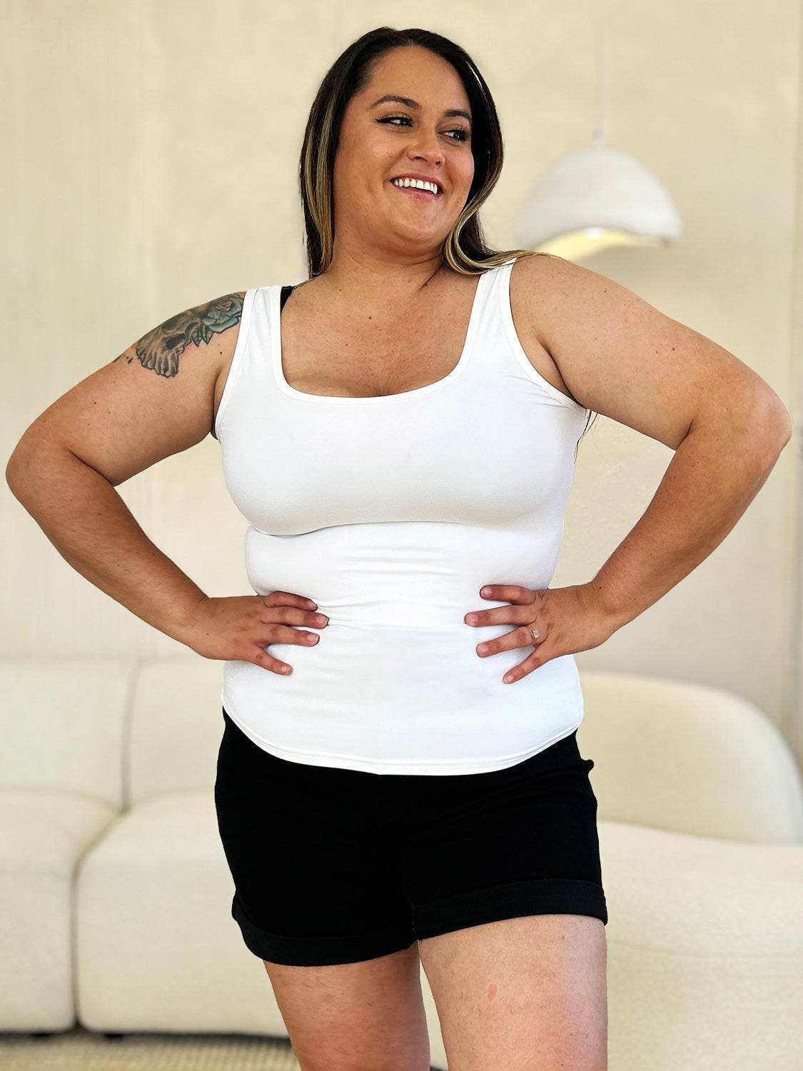 Basic Bae Full Size Square Neck Wide Strap Tank - UnLaced Boutique