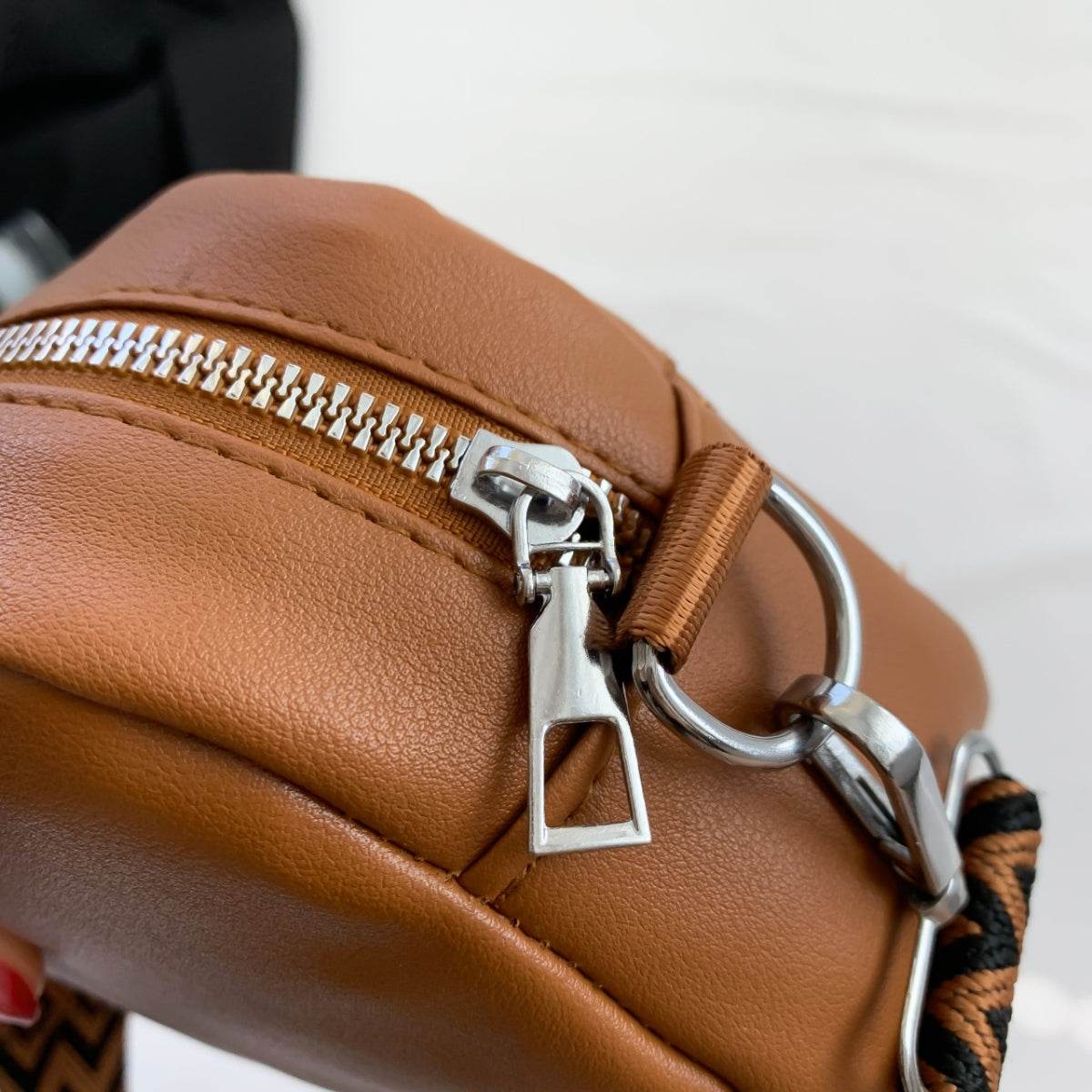 Stitching PU Leather Shoulder Bag - UnLaced Boutique