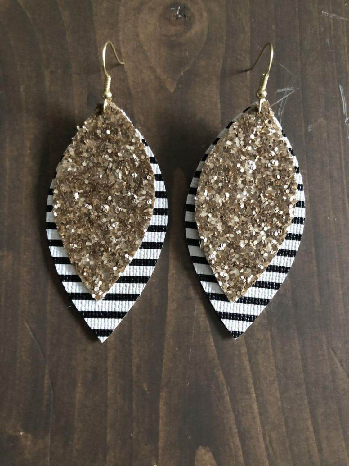 PU Leather Leaf Dangle Earrings - UnLaced Boutique