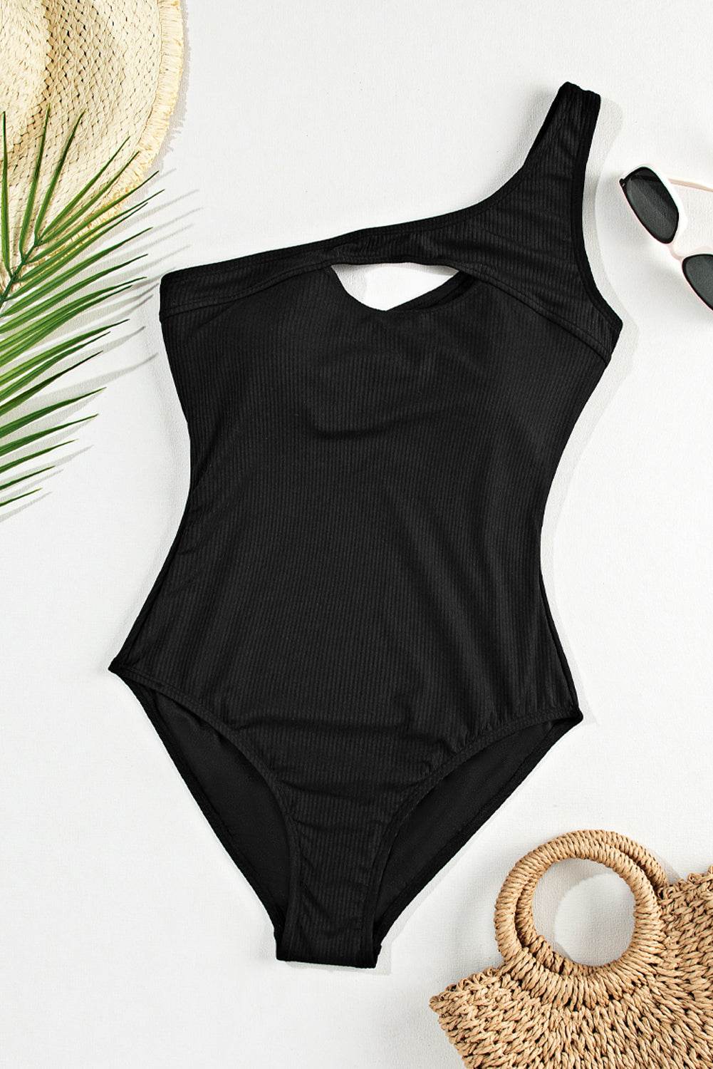 Cutout One Shoulder Sleeveless One-Piece Swimwear - UnLaced Boutique