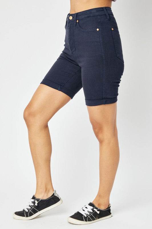Judy Blue Full Size High Waist Tummy Control Bermuda Shorts - UnLaced Boutique