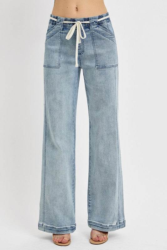 RISEN Full Size Straight Leg Jeans with Pockets Plus Size - UnLaced Boutique