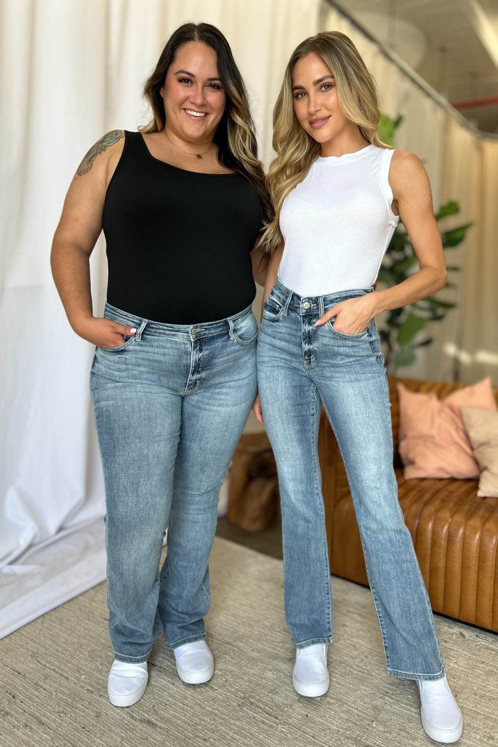 Judy Blue Full Size Medium Rise Bootcut Jeans - UnLaced Boutique
