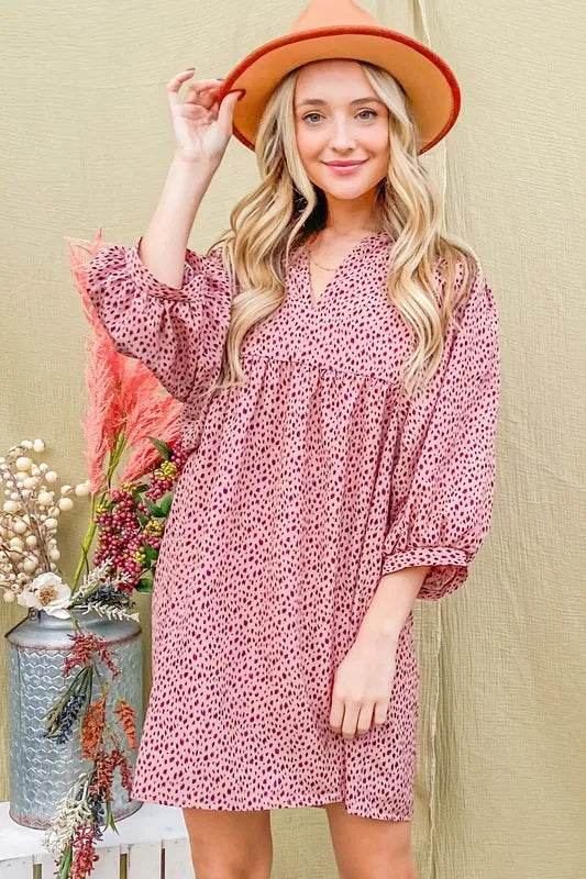 And The Why Leopard Print Baby Doll Mini Dress - UnLaced Boutique