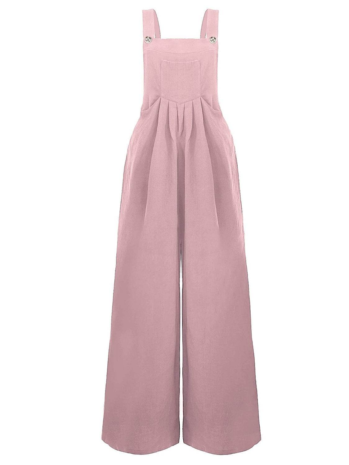 Full Size Square Neck Wide Strap Overalls - UnLaced Boutique