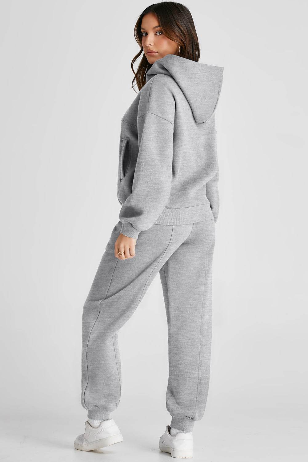 Dropped Shoulder Long Sleeve Hoodie and Pants Active Set - UnLaced Boutique