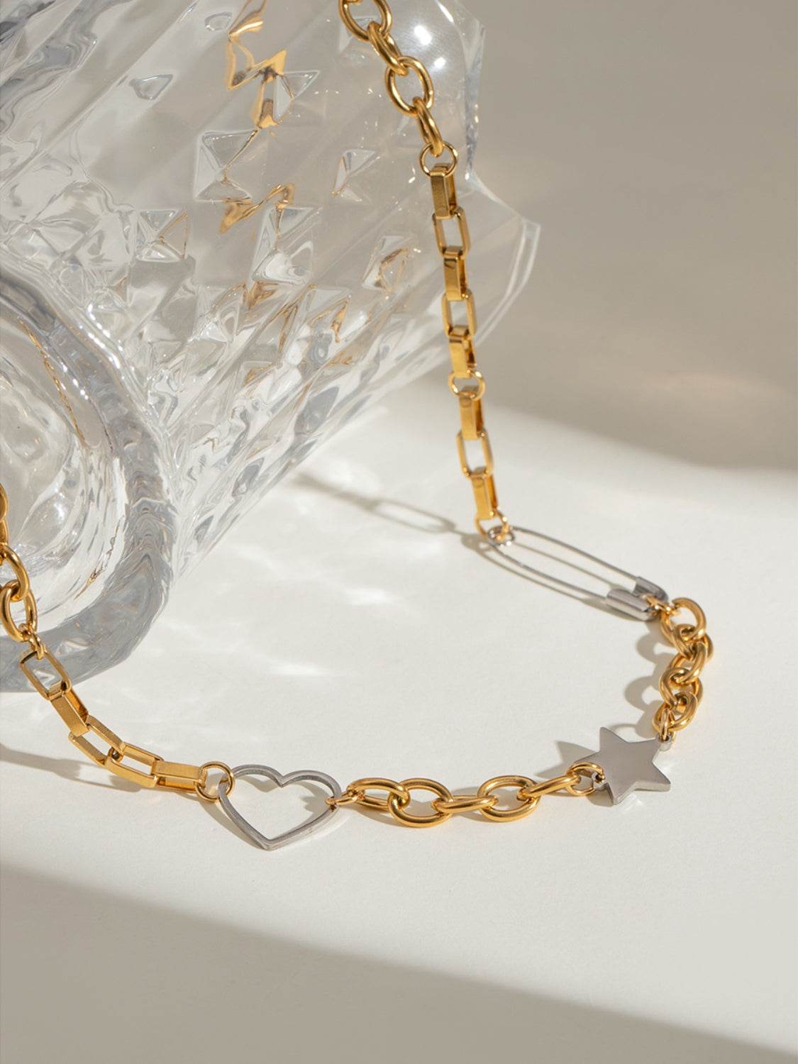 Stainless Steel Star Heart Necklace - UnLaced Boutique