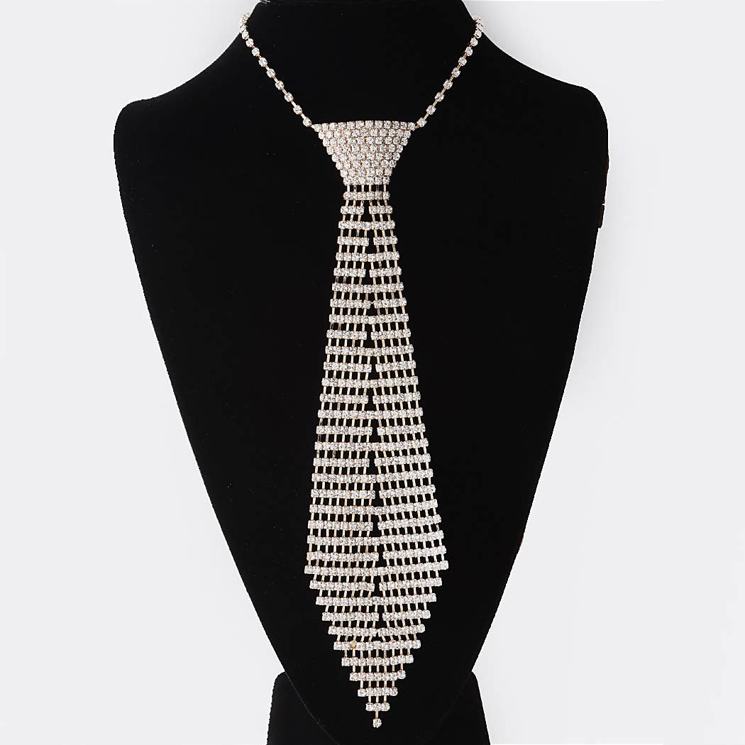 Bejeweled Necktie Statement Necklace