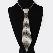 Bejeweled Necktie Statement Necklace