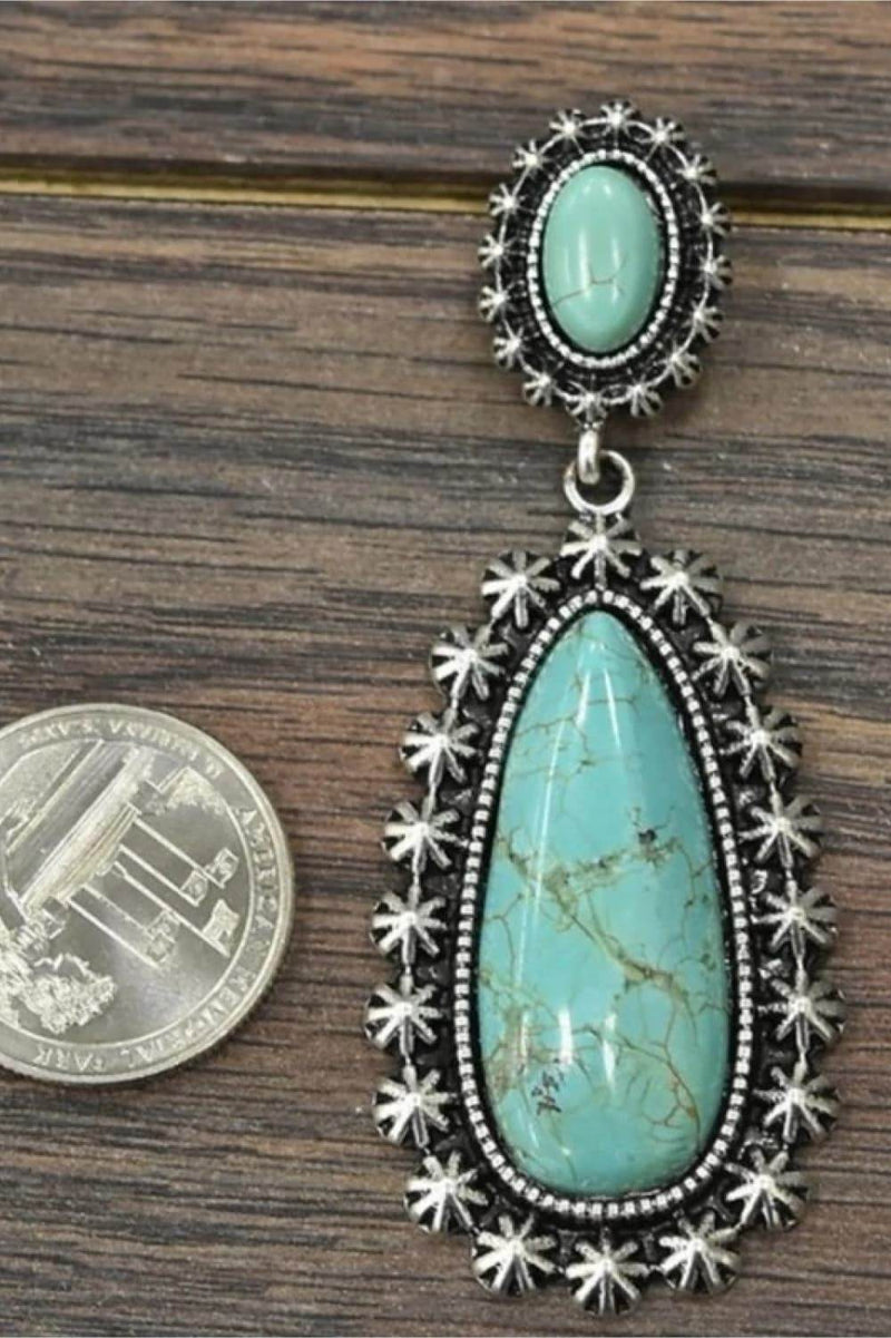 Artificial Turquoise Earrings - UnLaced Boutique