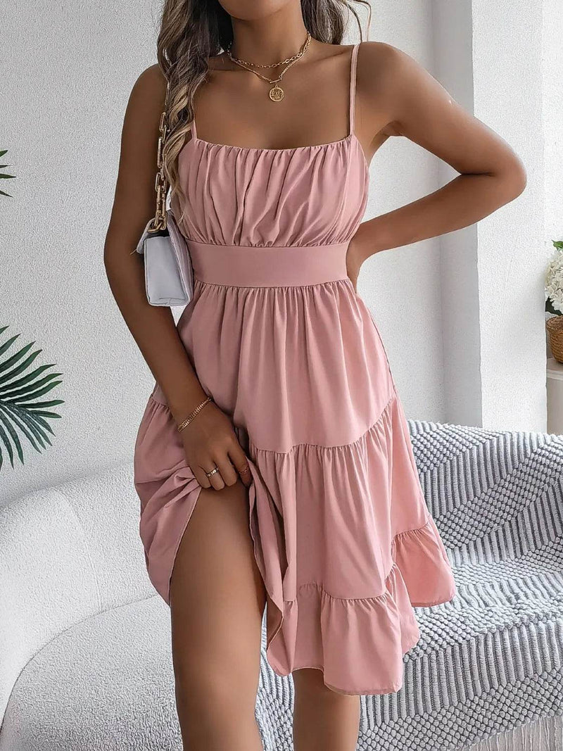 Smocked Back Tiered Cami Dress - UnLaced Boutique