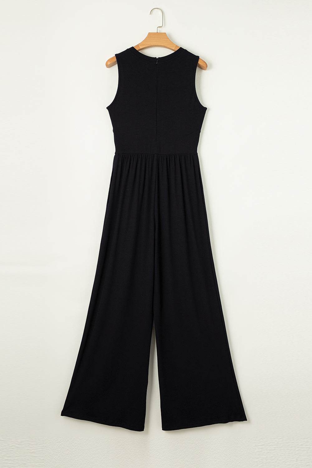 Round Neck Sleeveless Jumpsuit - UnLaced Boutique