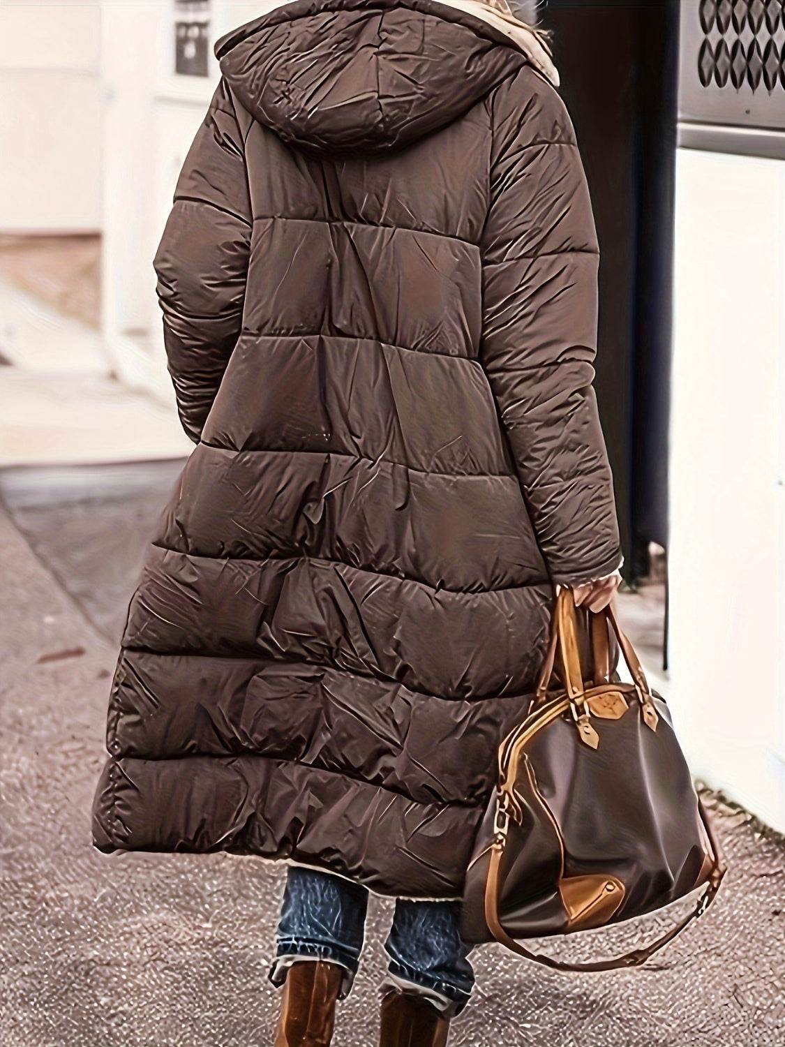 Full Size Zip Up Sherpa Hooded Coat - UnLaced Boutique