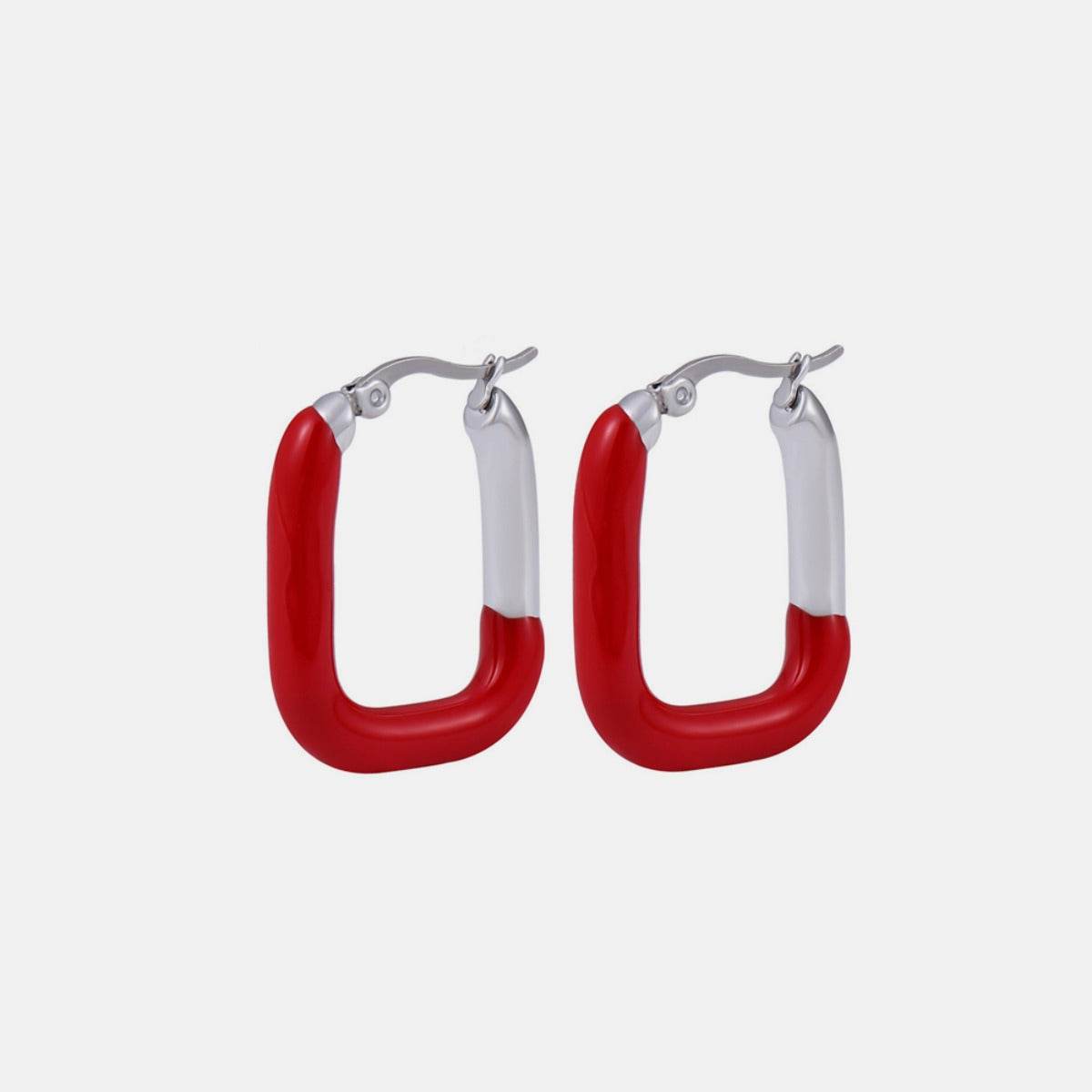 Stainless Steel Drip Oil Contrast Earring - UnLaced Boutique