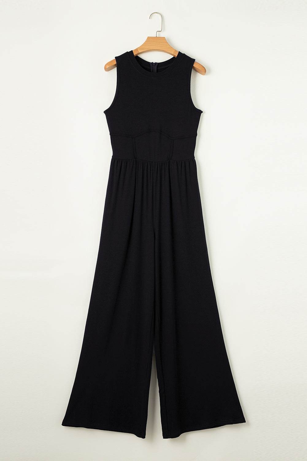 Round Neck Sleeveless Jumpsuit - UnLaced Boutique