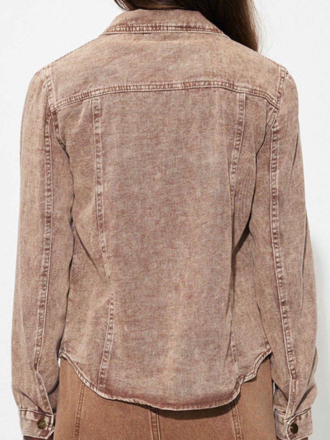 Button Up Long Sleeve Denim Jacket - UnLaced Boutique