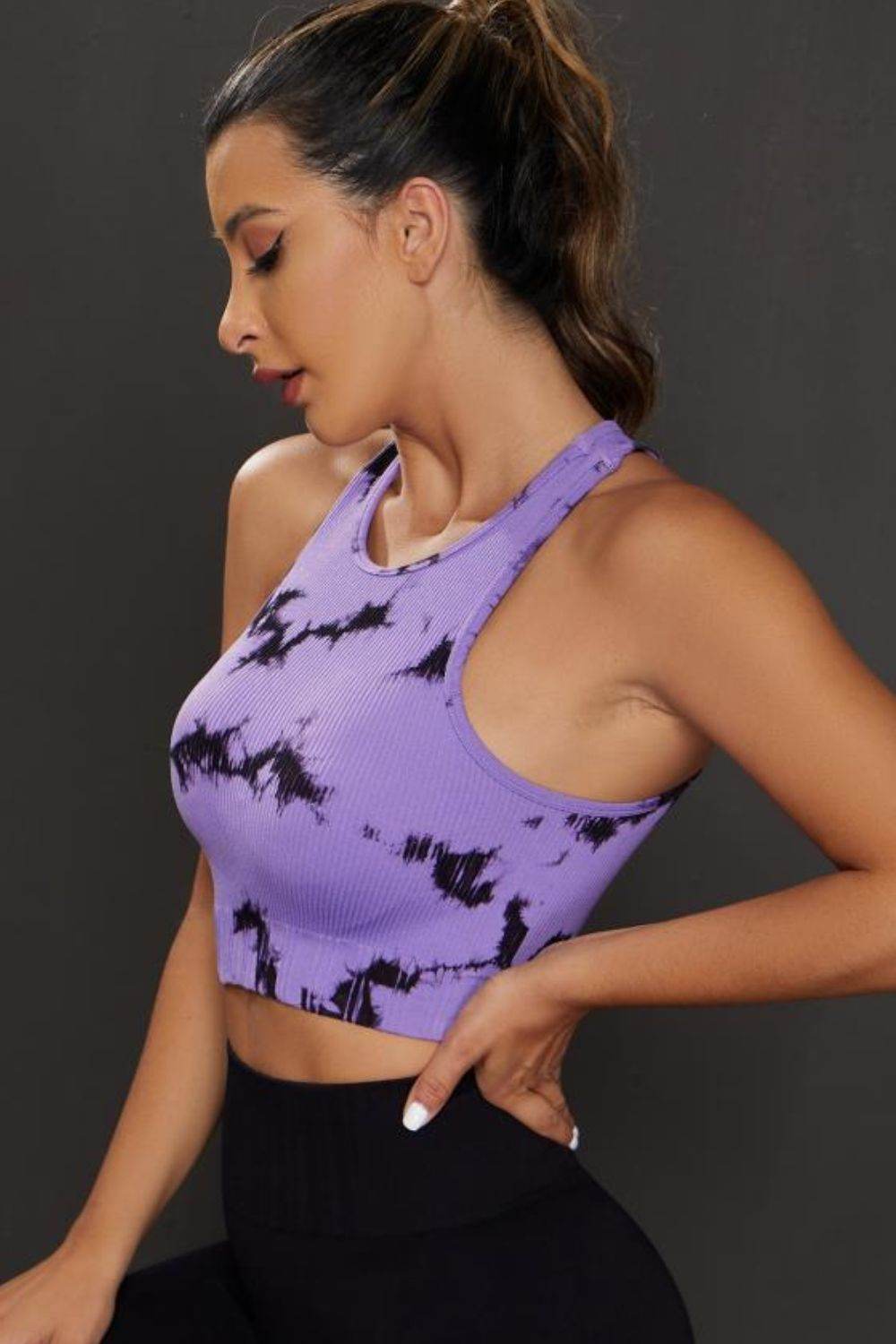 Tie-dye Cropped Round Neck Tank Top - UnLaced Boutique