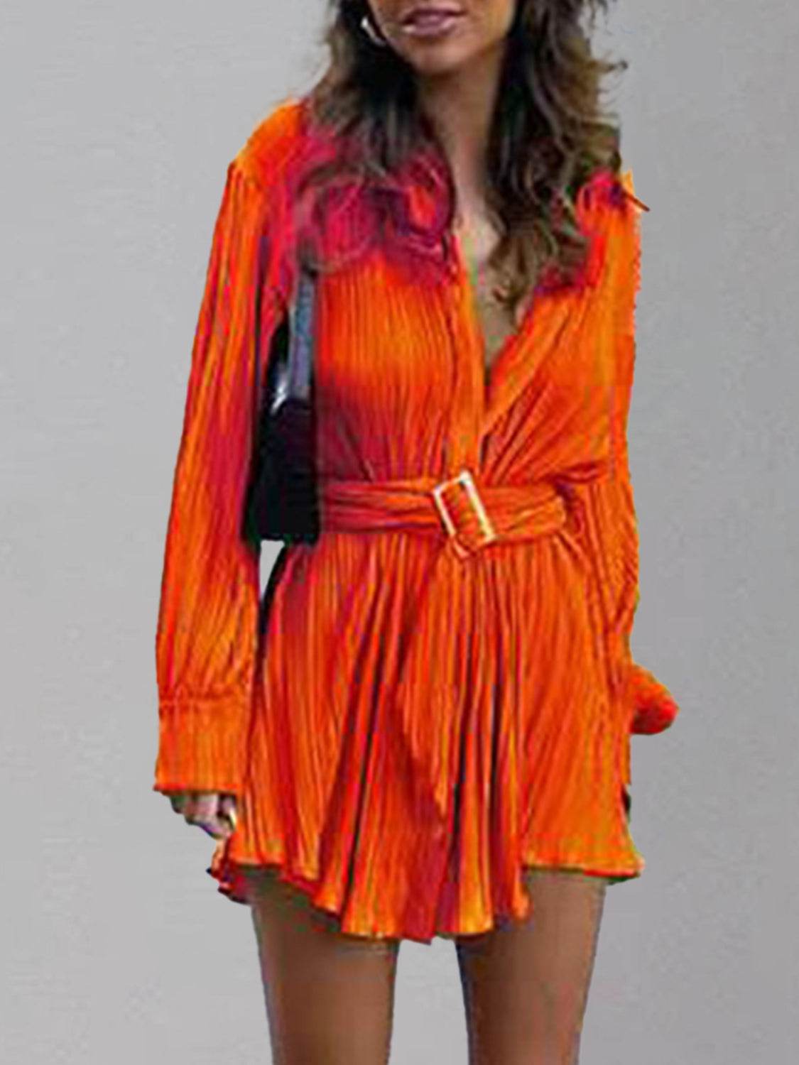 Button Up Dropped Shoulder Shirt Dress - UnLaced Boutique