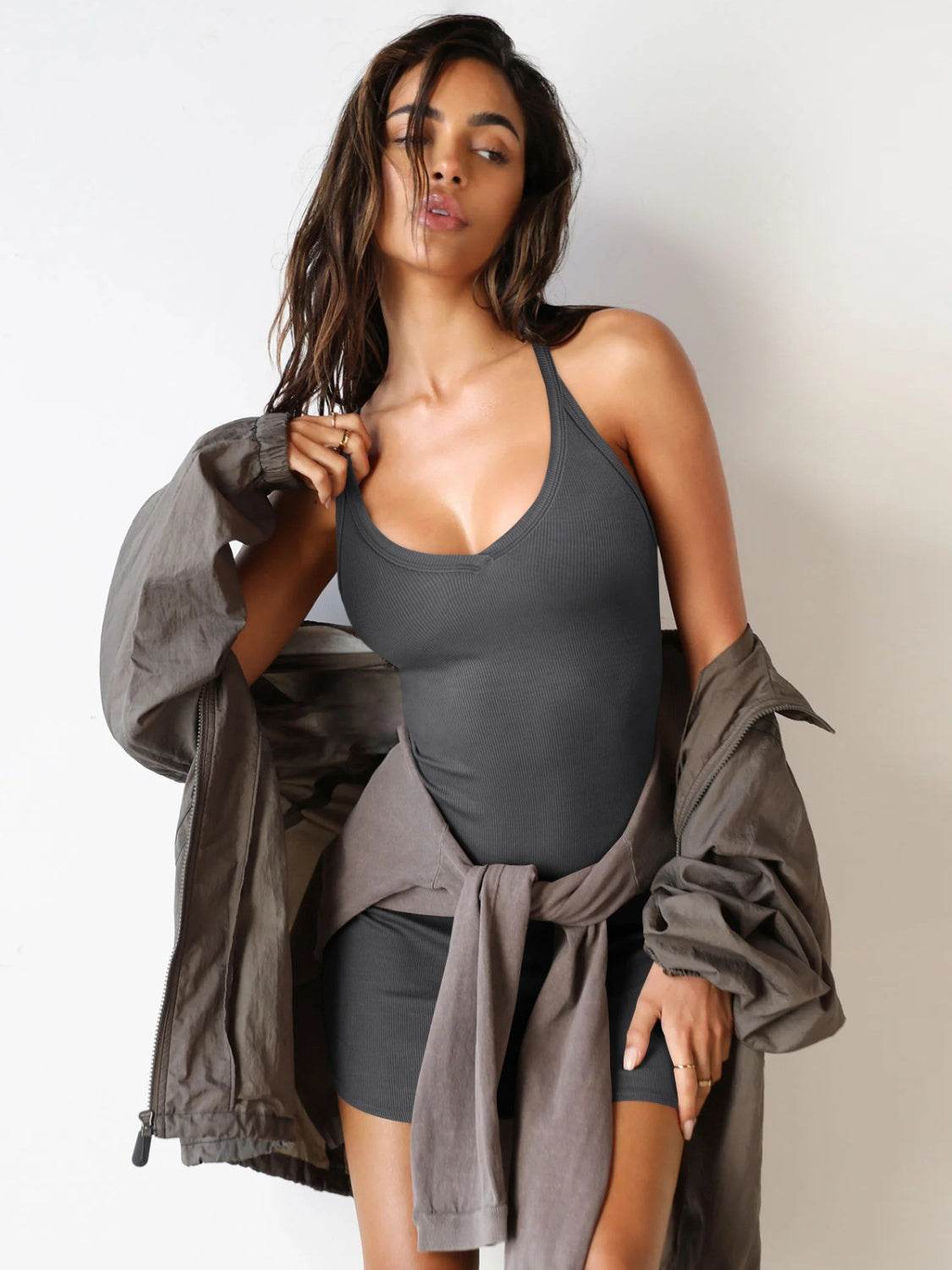 Scoop Neck Wide Strap Mini Dress - UnLaced Boutique