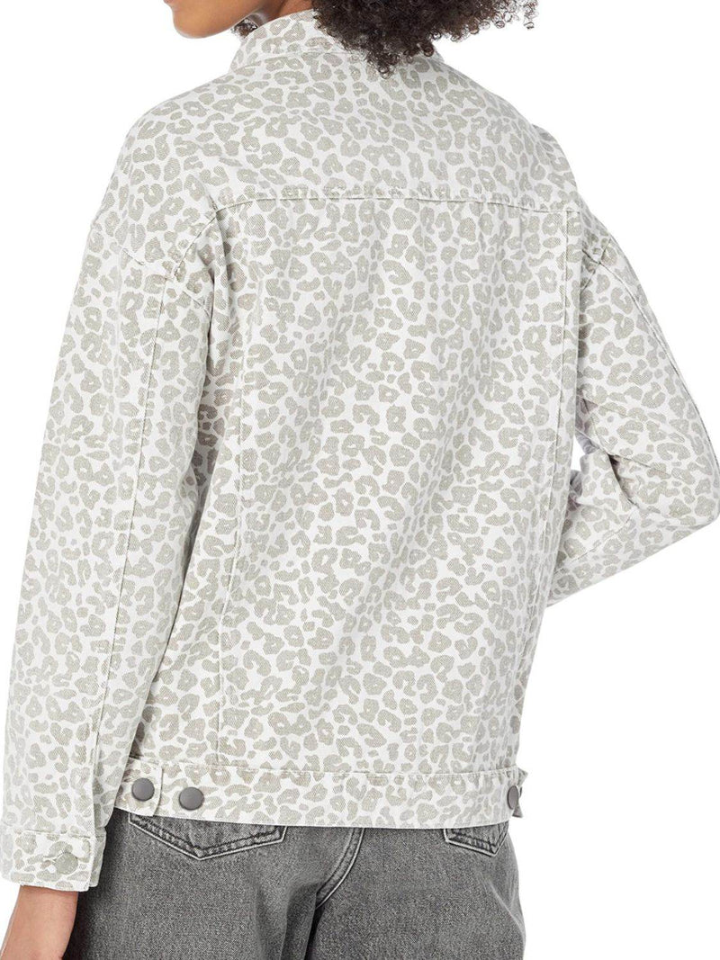 Leopard Button Up Long Sleeve Denim Jacket - UnLaced Boutique