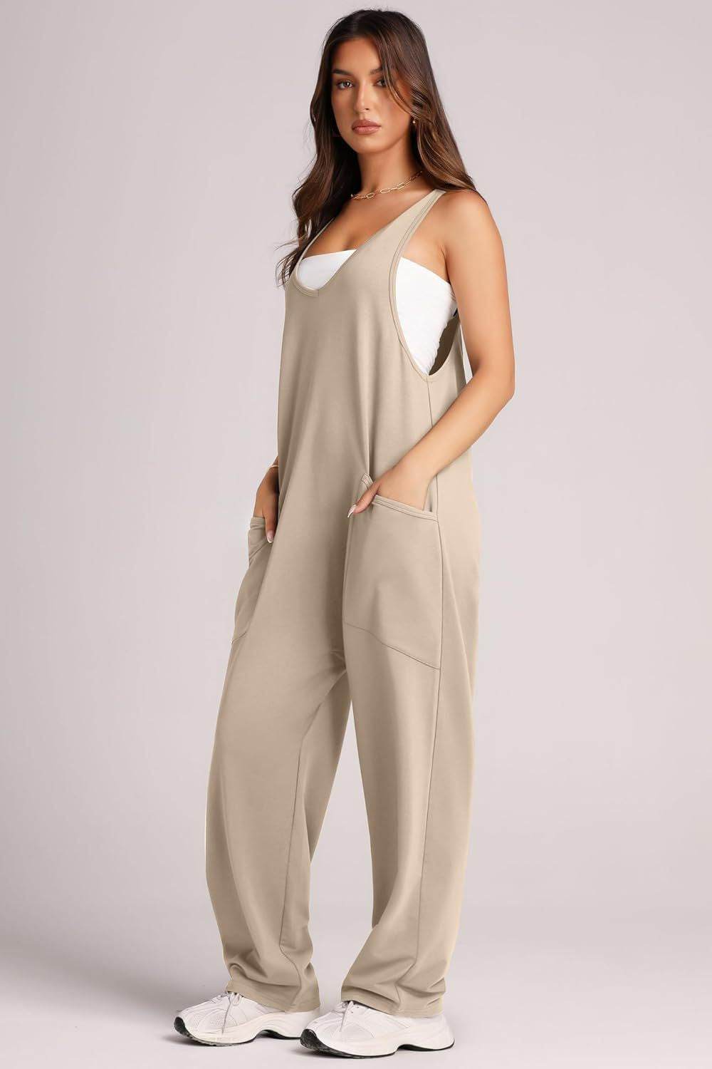 Lovelet V-Neck Wide Strap Overalls - UnLaced Boutique