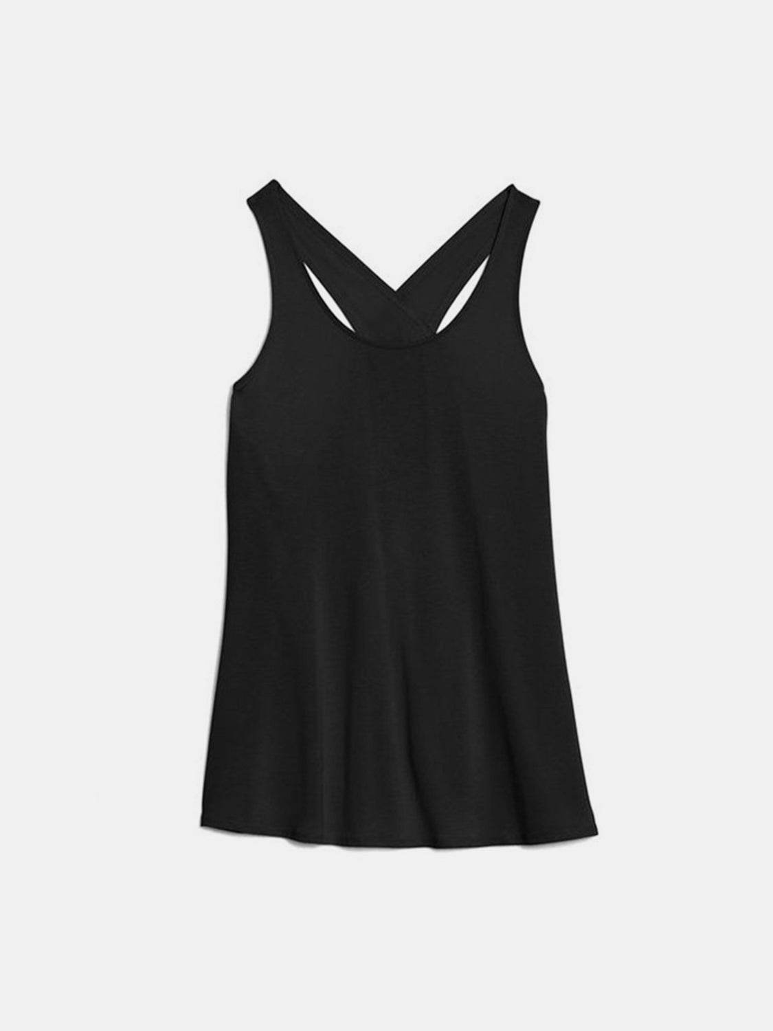 Crisscross Scoop Neck Active Tank - UnLaced Boutique