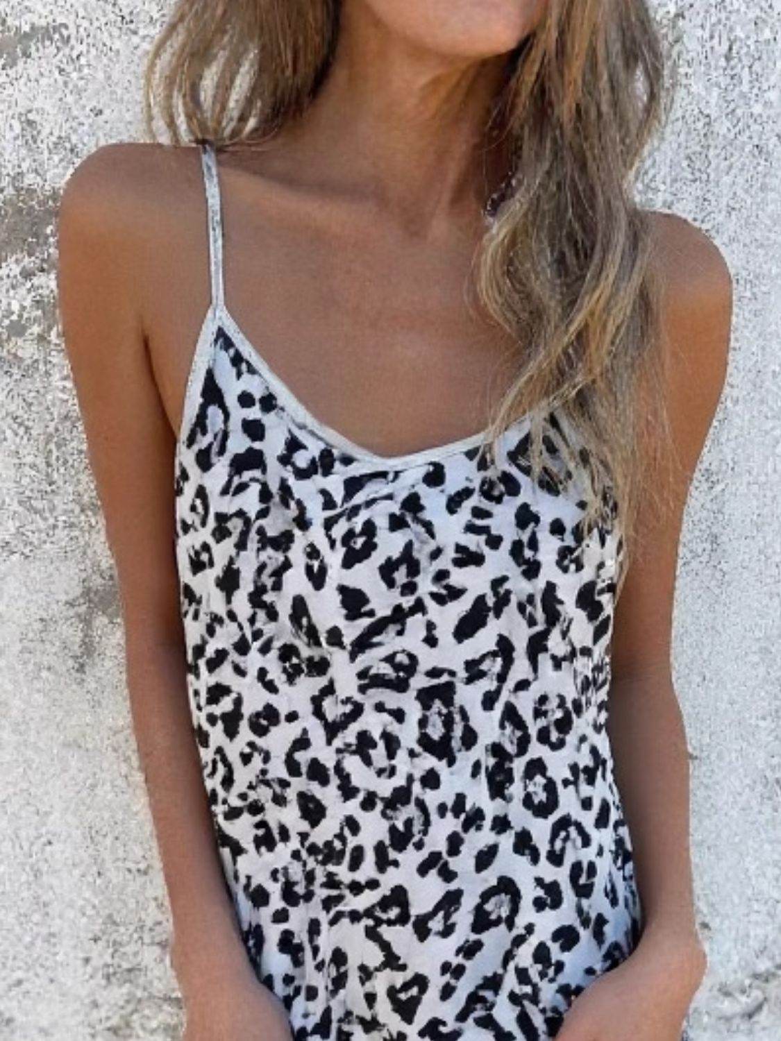 Leopard Sleeveless Jumpsuit with Pockets - UnLaced Boutique