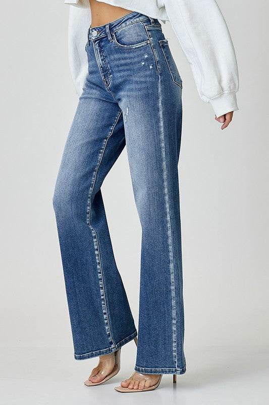 RISEN High Waist Jeans with Pockets - UnLaced Boutique