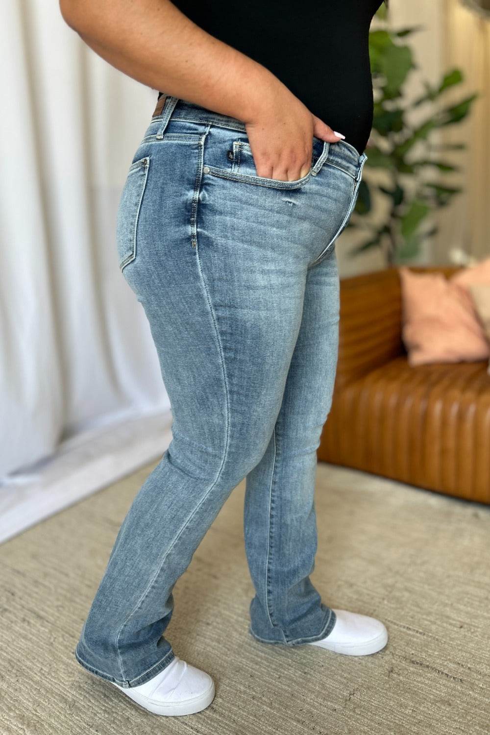 Judy Blue Full Size Medium Rise Bootcut Jeans - UnLaced Boutique