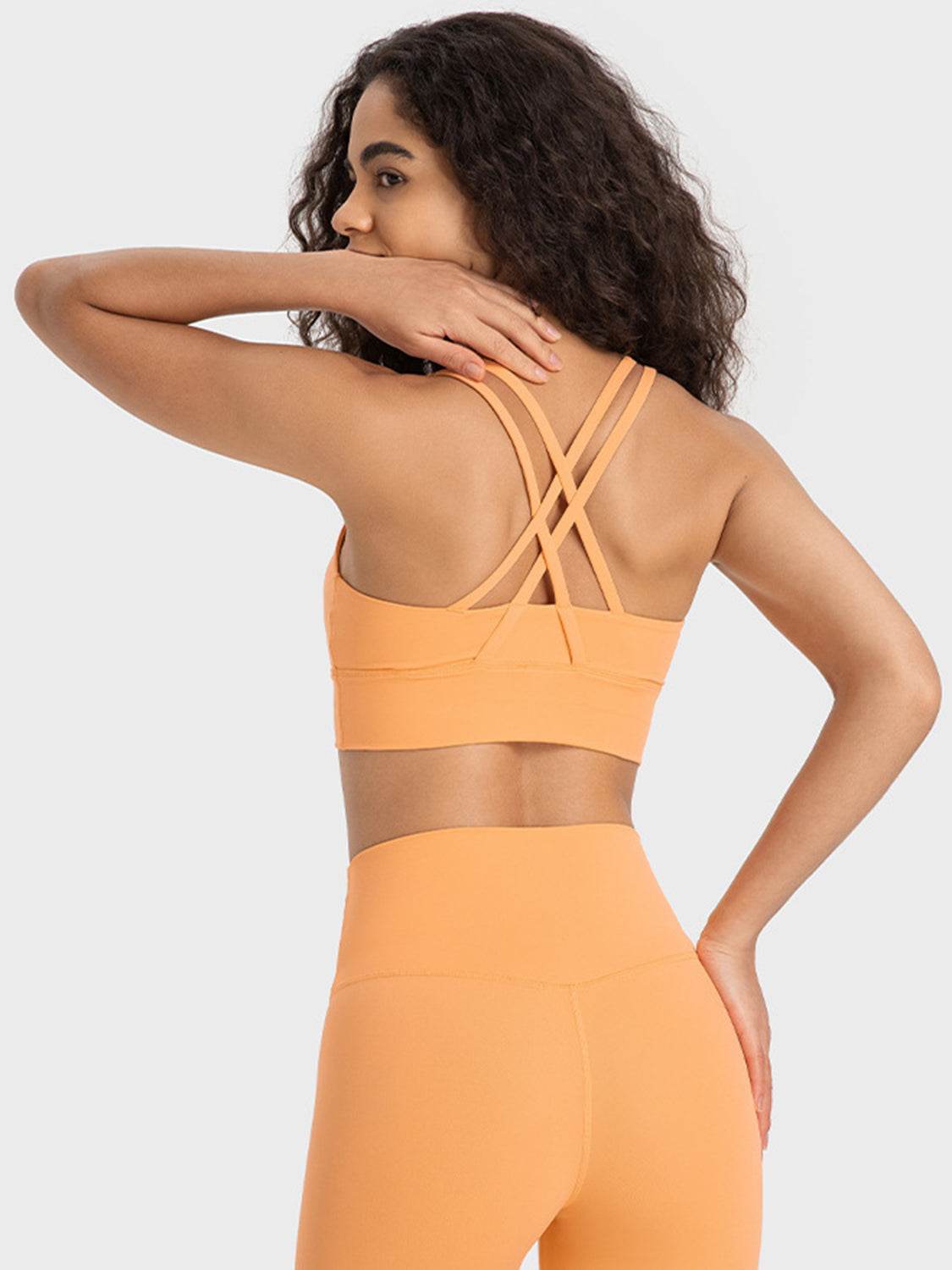 Millennia Crisscross Scoop Neck Active Tank - UnLaced Boutique