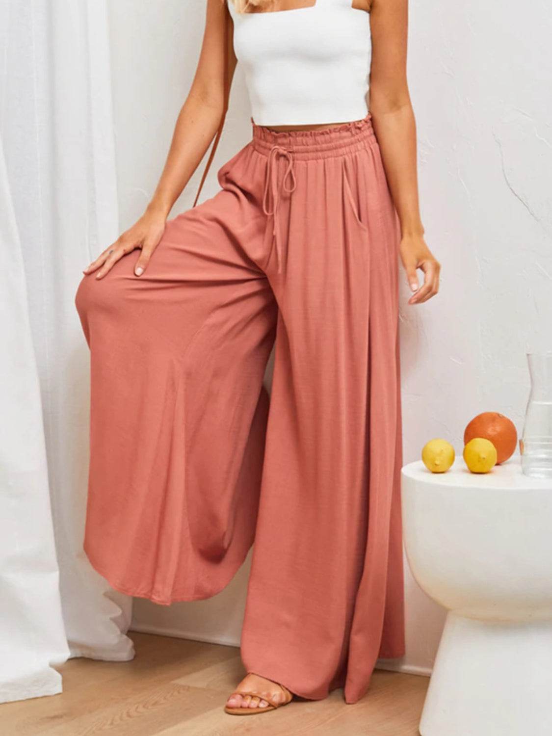 High Waist Wide Leg Pants - UnLaced Boutique