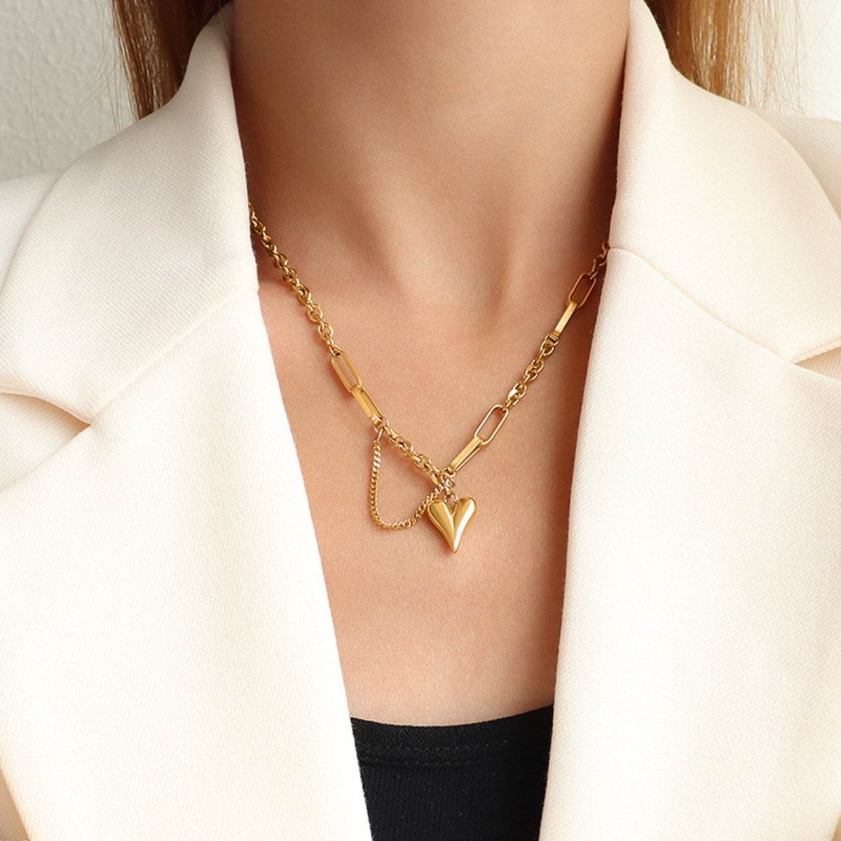 Titanium Steel Heart Pendant Necklace - UnLaced Boutique