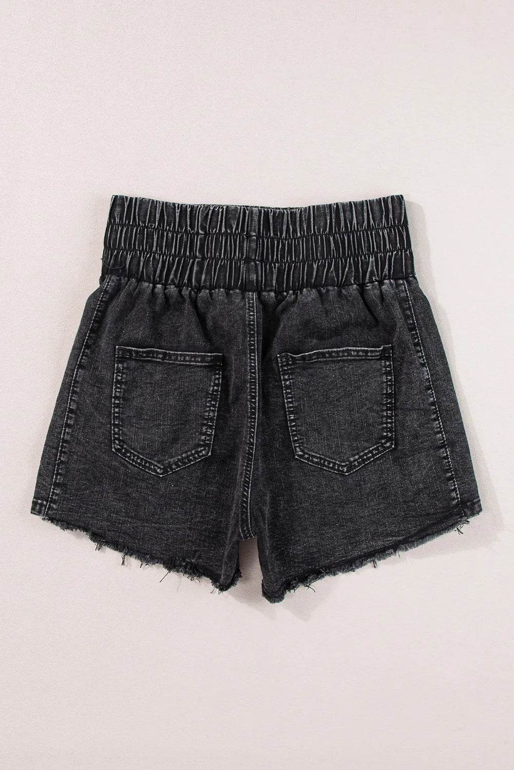 High Waist Raw Hem Denim Shorts - UnLaced Boutique
