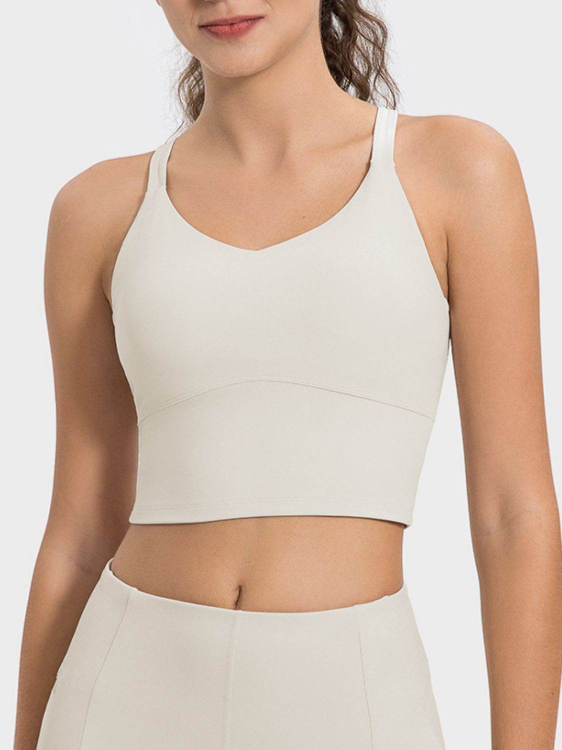 Millennia Crisscross Round Neck Active Tank - UnLaced Boutique