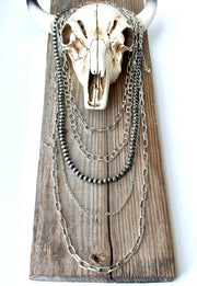 5 Layered Western Chunky Chain Navajo Pearl Necklace Set - UnLaced Boutique