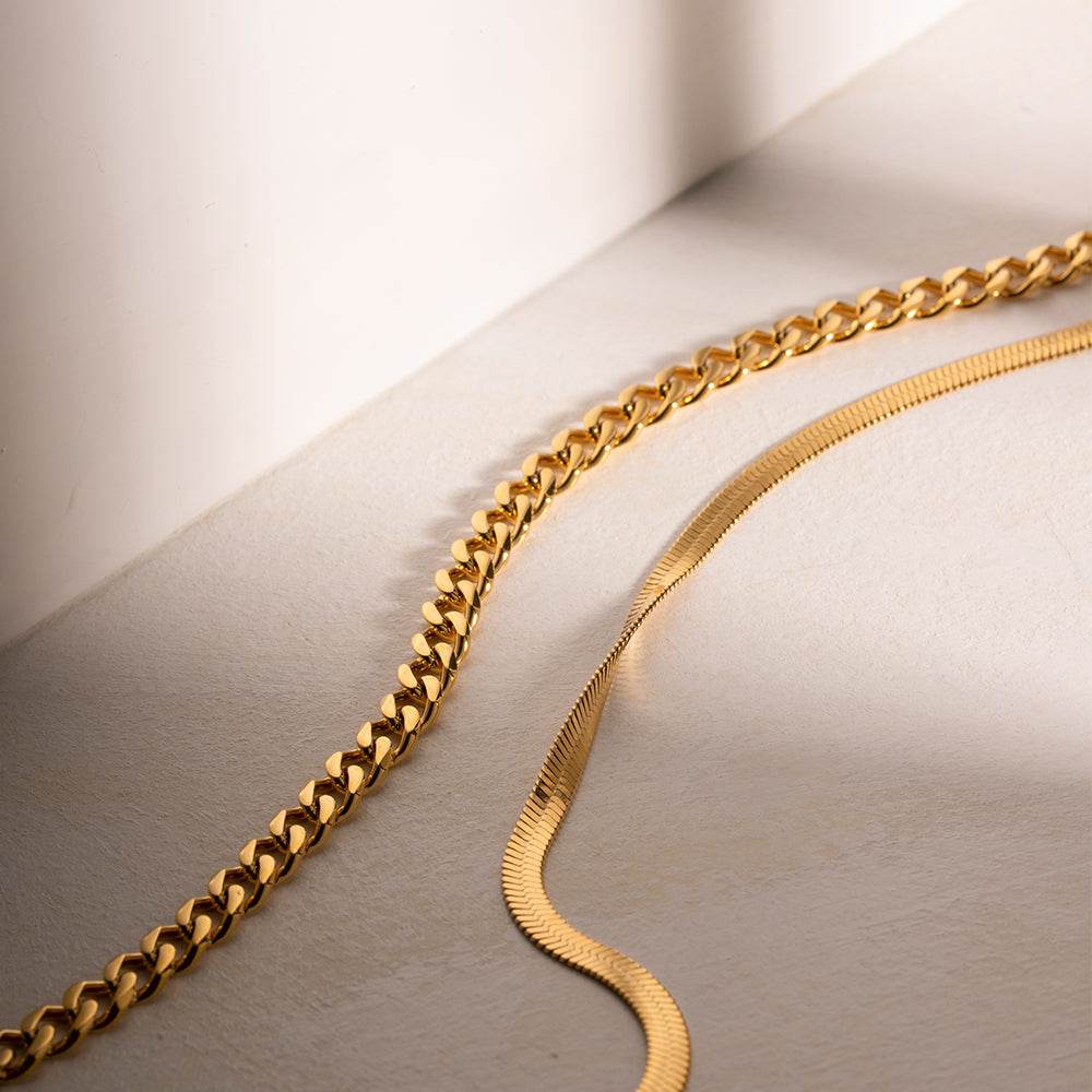 18K Gold-Plated Double Layered Necklace - UnLaced Boutique