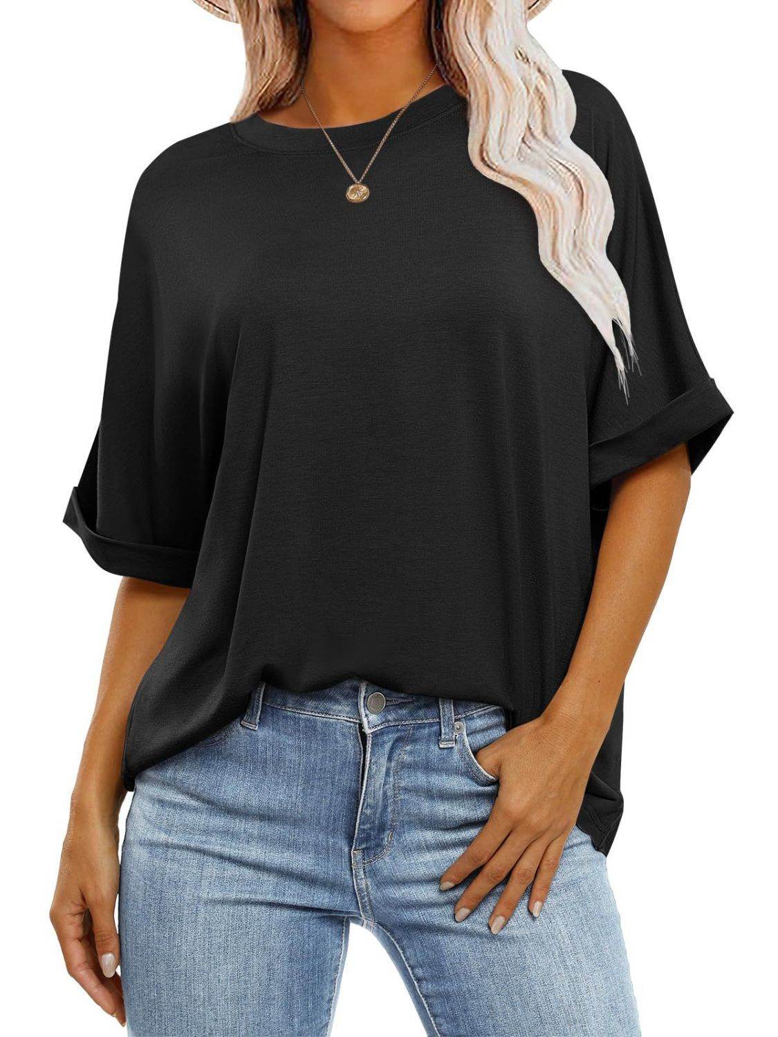 Round Neck Half Sleeve T-Shirt - UnLaced Boutique