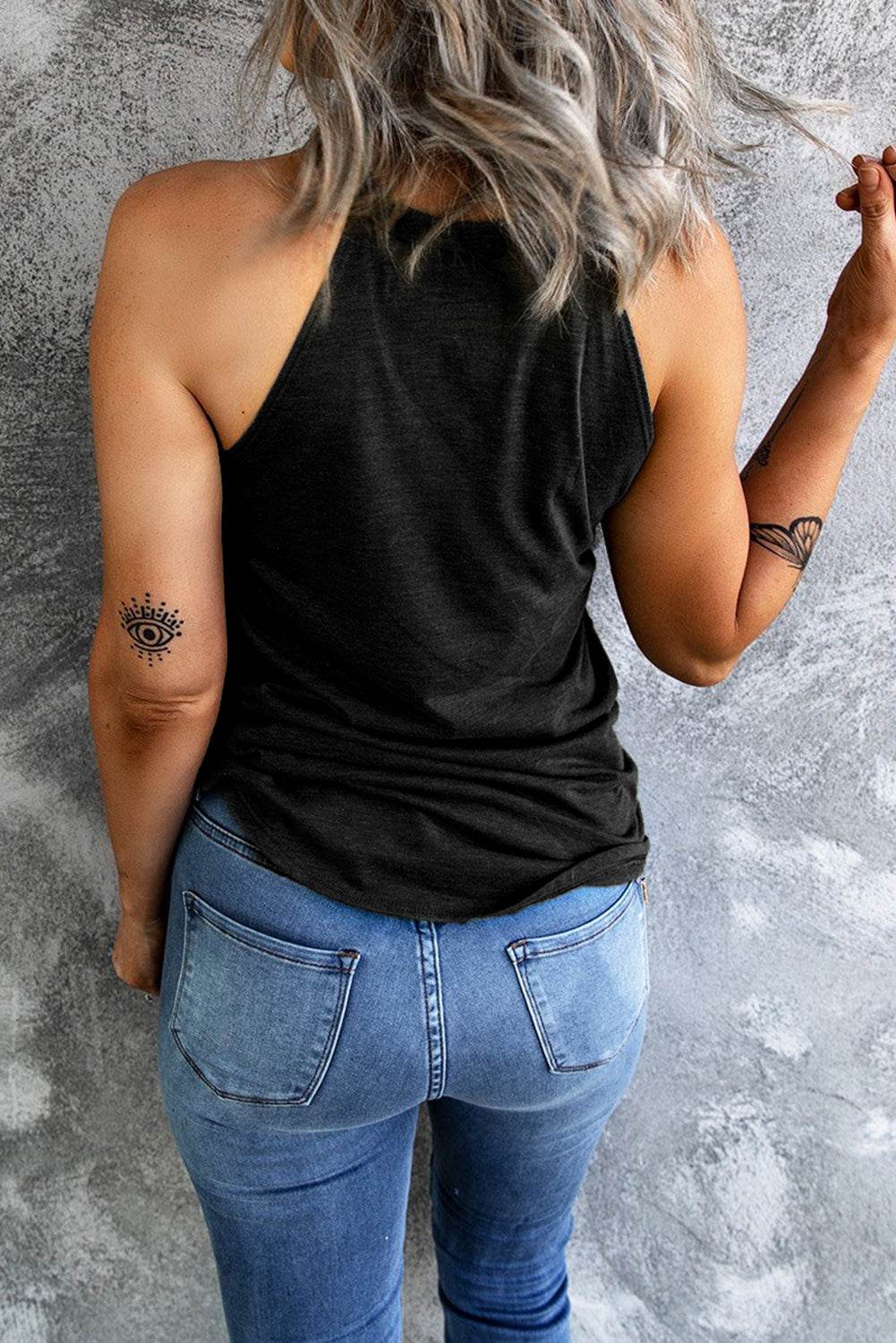 Curved Hem Grecian Tank Top - UnLaced Boutique