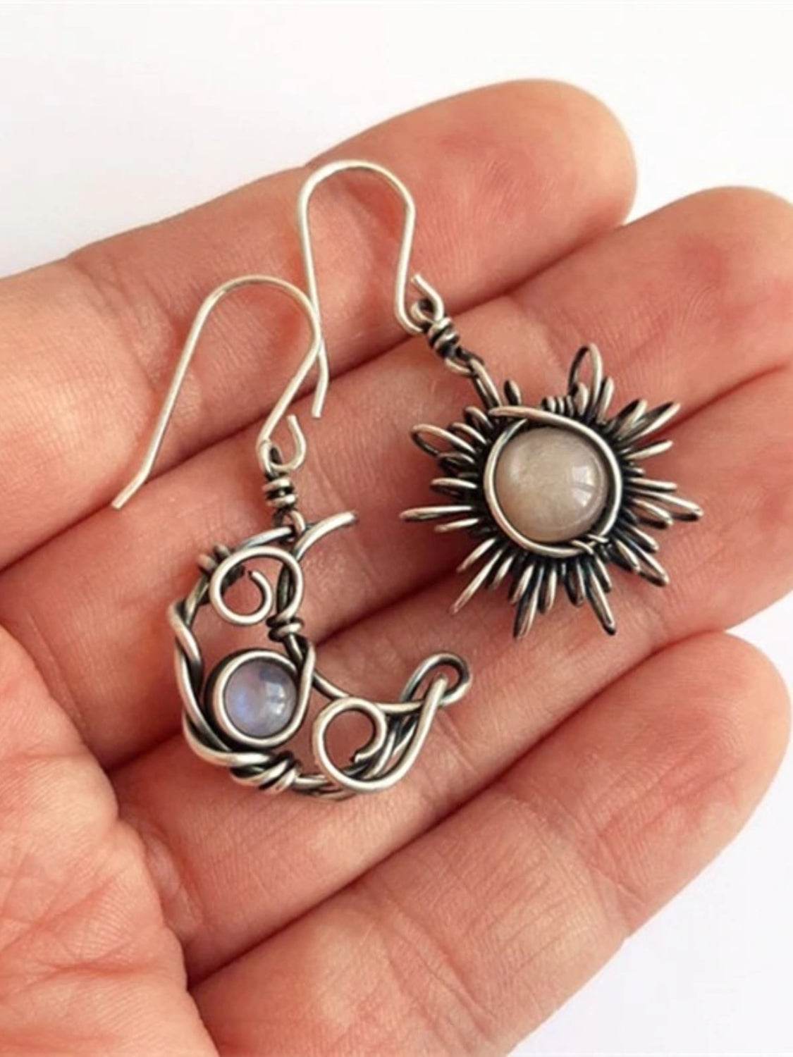 Alloy Moon & Sun Dangle Earrings - UnLaced Boutique