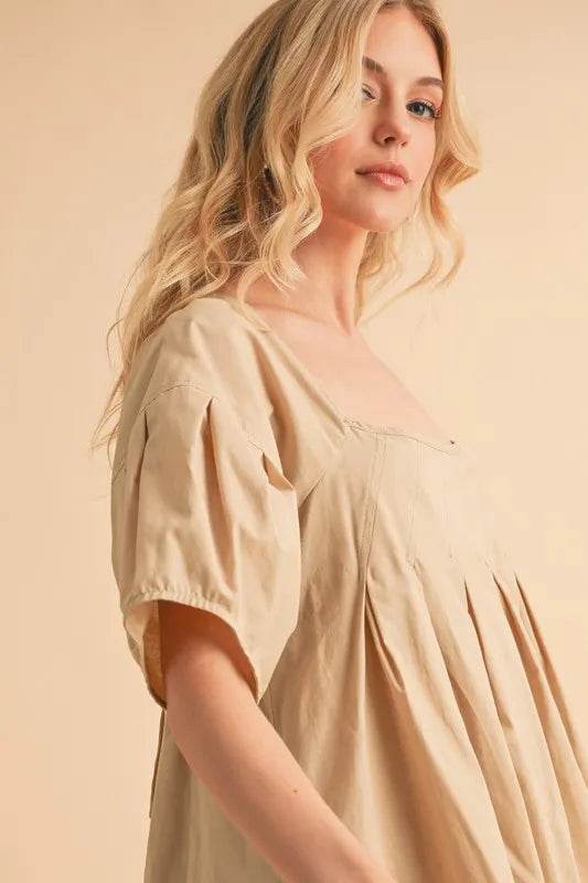Aemi + Co Square Neck Babydoll Dress with Pockets - UnLaced Boutique