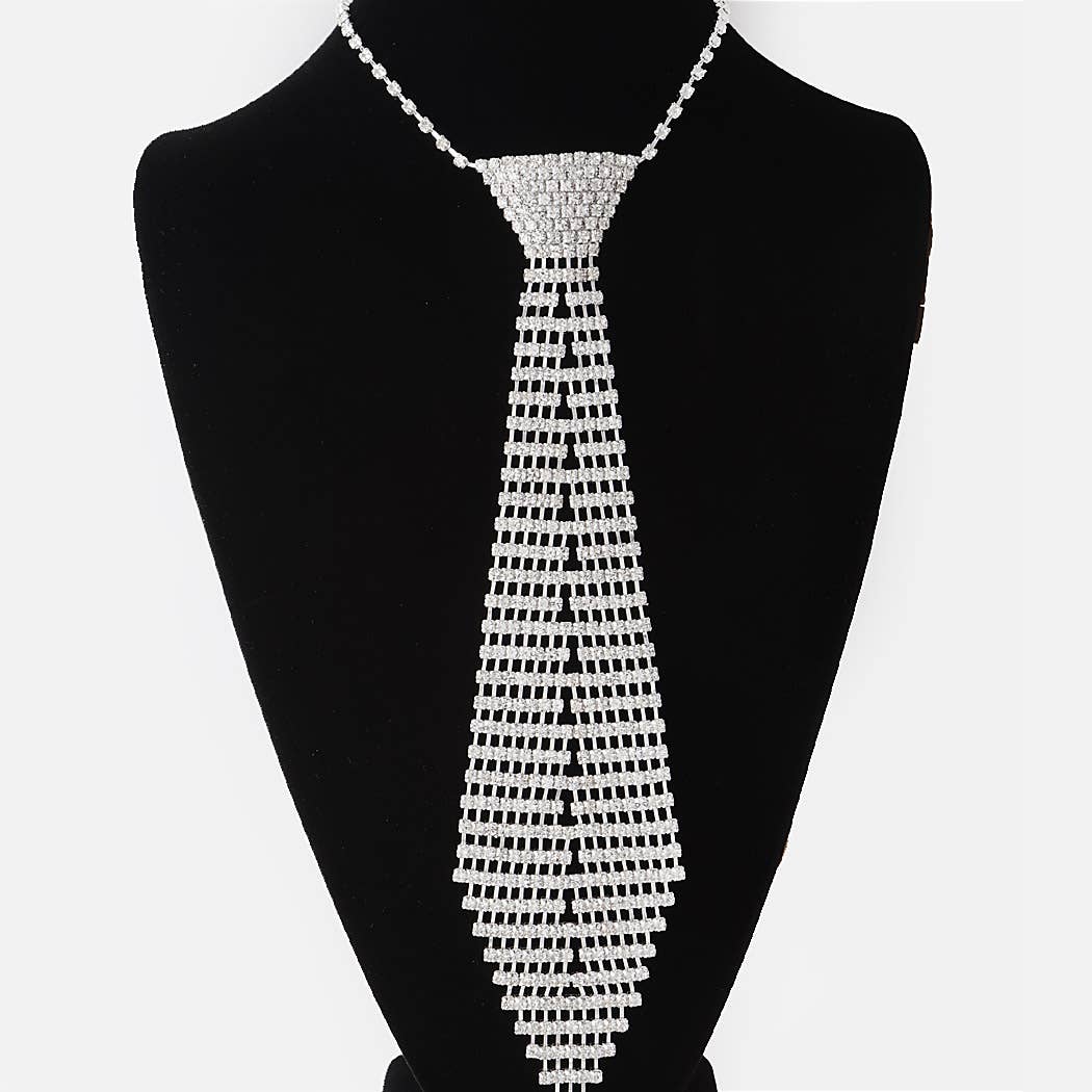 Bejeweled Necktie Statement Necklace