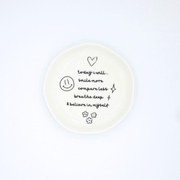 Today I Will Smile More - Organic Round Trinket Tray