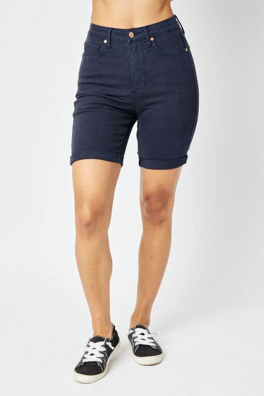 Judy Blue Full Size High Waist Tummy Control Bermuda Shorts - UnLaced Boutique