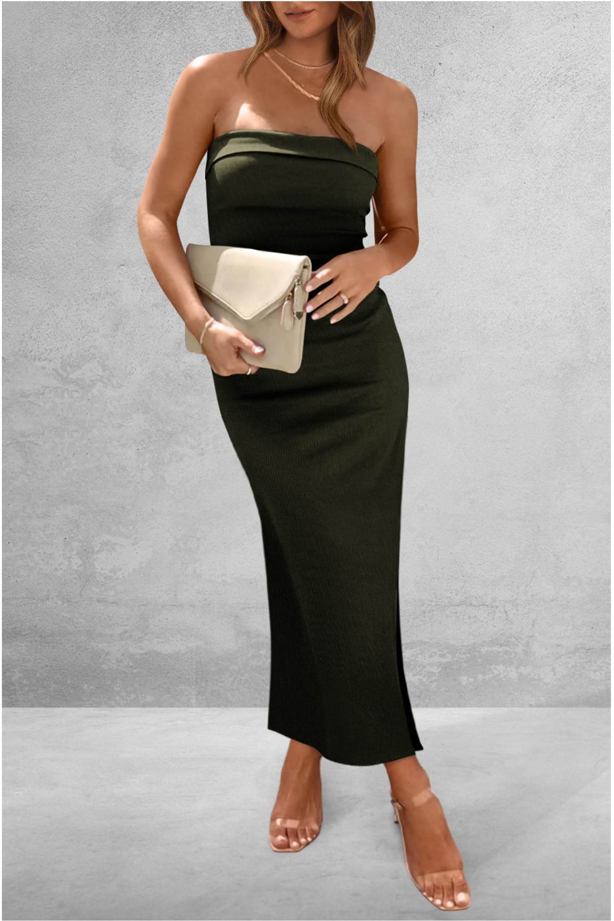 Slit Tube Midi Dress - UnLaced Boutique