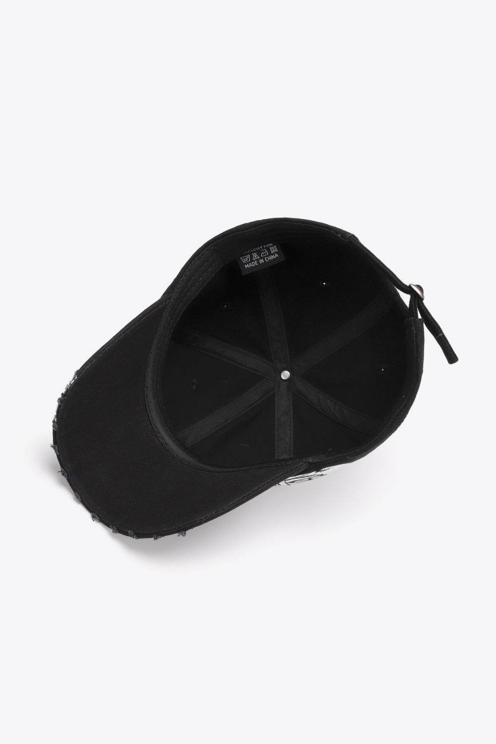 VIBRA Graphic Distressed Adjustable Baseball Cap - UnLaced Boutique