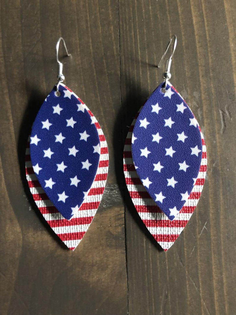 PU Leather Leaf Dangle Earrings - UnLaced Boutique