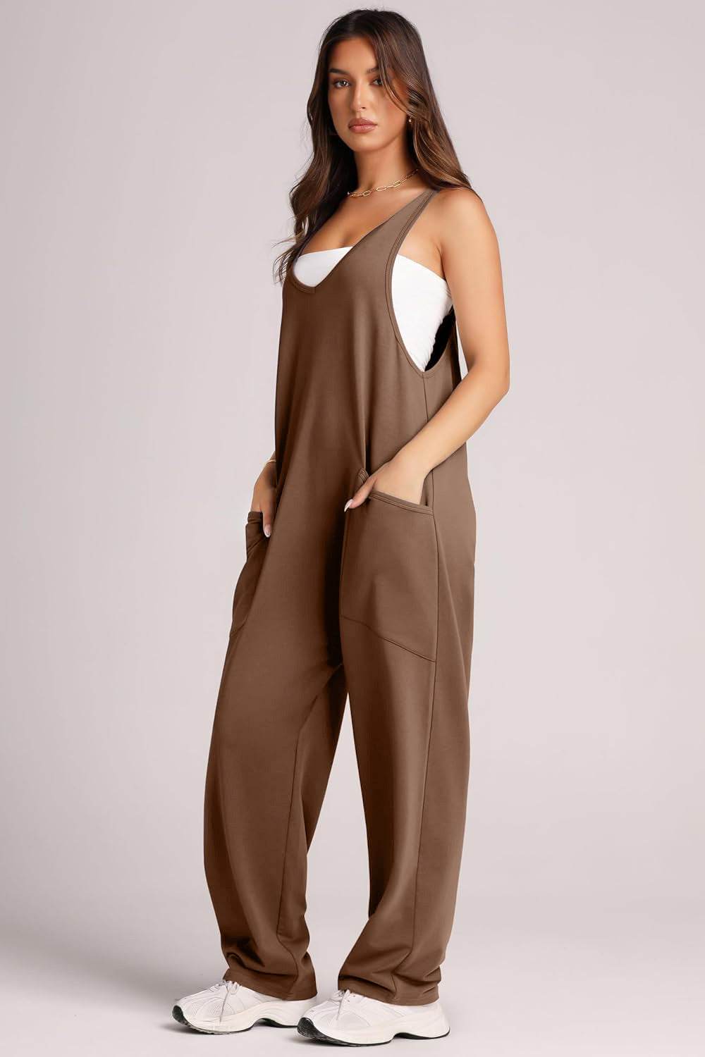 Lovelet V-Neck Wide Strap Overalls - UnLaced Boutique