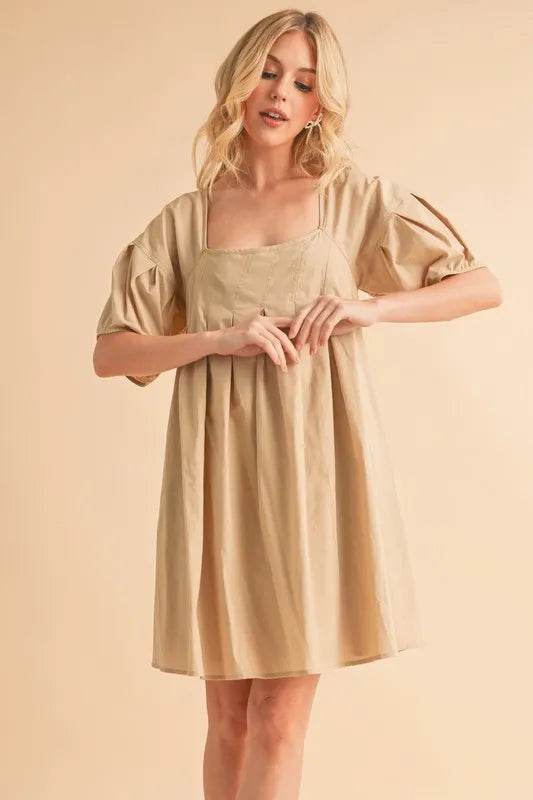 Aemi + Co Square Neck Babydoll Dress with Pockets - UnLaced Boutique