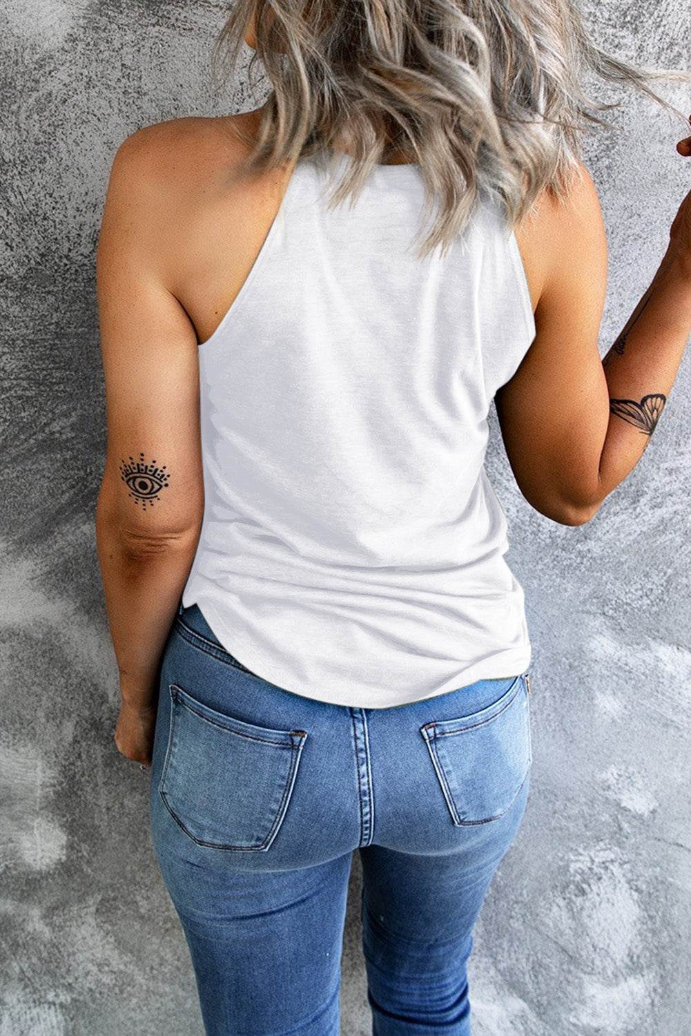 Curved Hem Grecian Tank Top - UnLaced Boutique